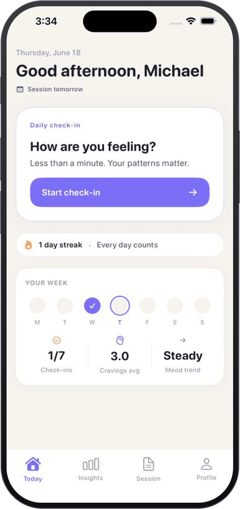 Mend app on iPhone